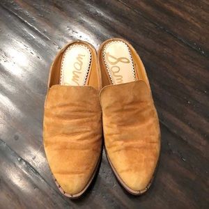 Sam Edelman Llewelyn cognac slides sz 6